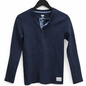 Levis Blue Boys Henley Style Shirt Sz Lg (10-12)